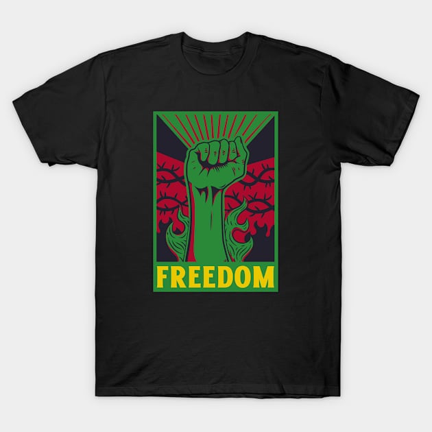 Freedom - Juneteenth Empowering People T-Shirt by Rachel Garcia Designs